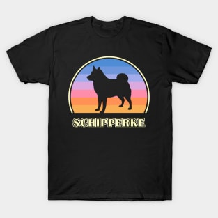 Schipperke Vintage Sunset Dog T-Shirt